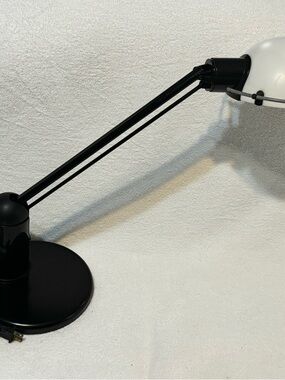 Vintage Adjustable Desk Lamp in Black and White